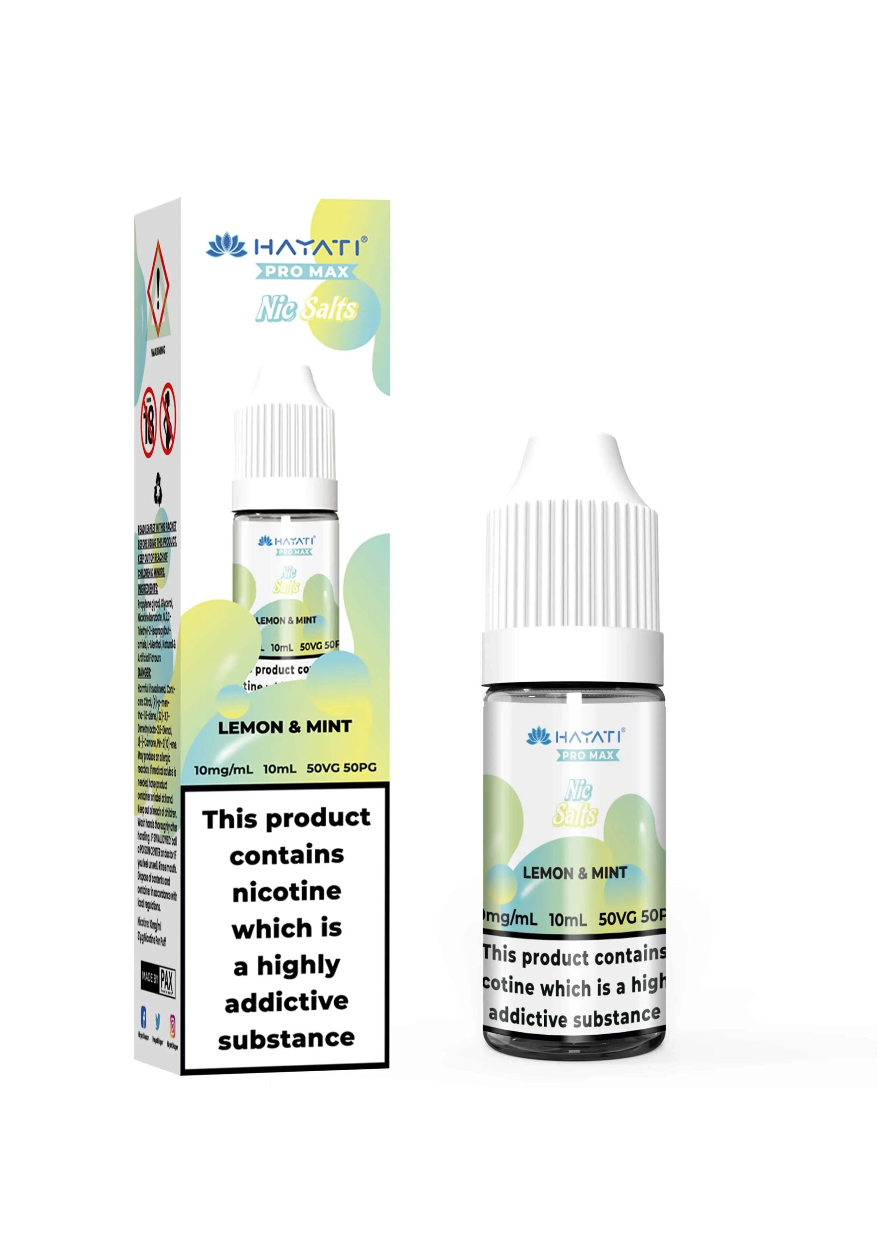 Hayati Pro Max Nic Salt - 10ml - Salts Lemon &Mint - 10mg